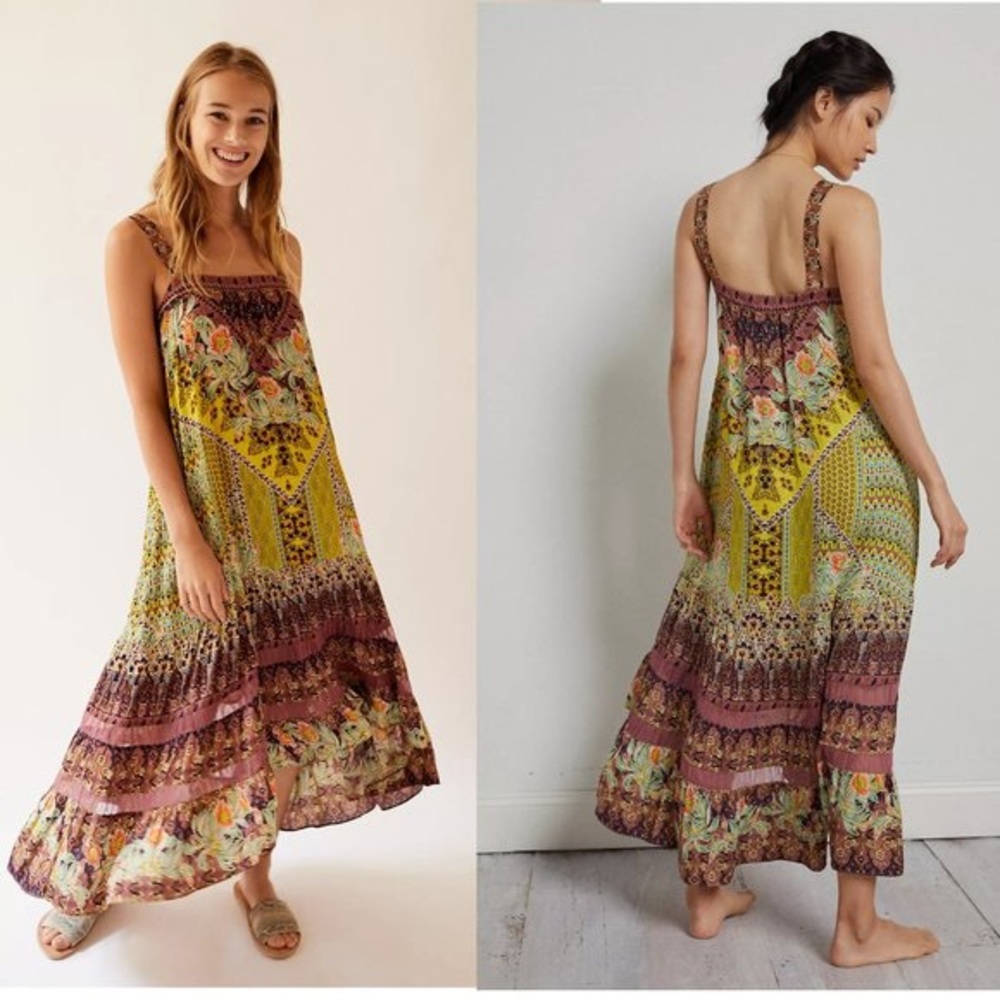 Anthropologie Lovett Tiered Maxi Dress